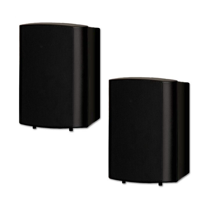 Theater Solutions مكبرات صوت داخلية أو خارجية من ثيتر سوليوشنز TS425ODB مقاومة للعوامل الجوية قابلة للتثبيت باللون الأسود (زوج)  - Image 1
